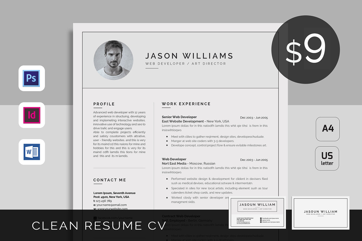 Resume/CV, a Resume Template by UX-group (Photo 1 of 7)