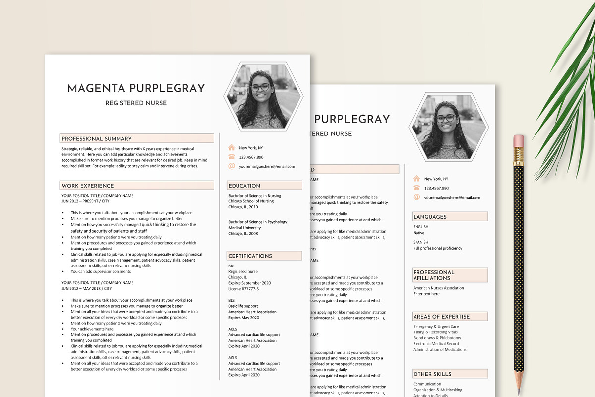 Medical Resume Template Word, a Resume Template by Stanin Studio (Photo 2 of 10)