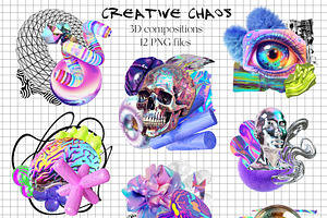 3D Creative Chaos Graphic Set