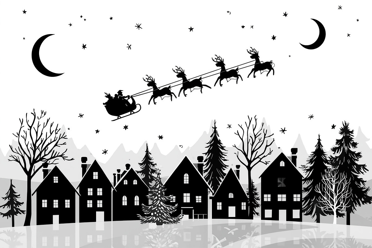 Christmas Sky Vector Collection, an Illustration by jahid234 (Photo 4 of 20)
