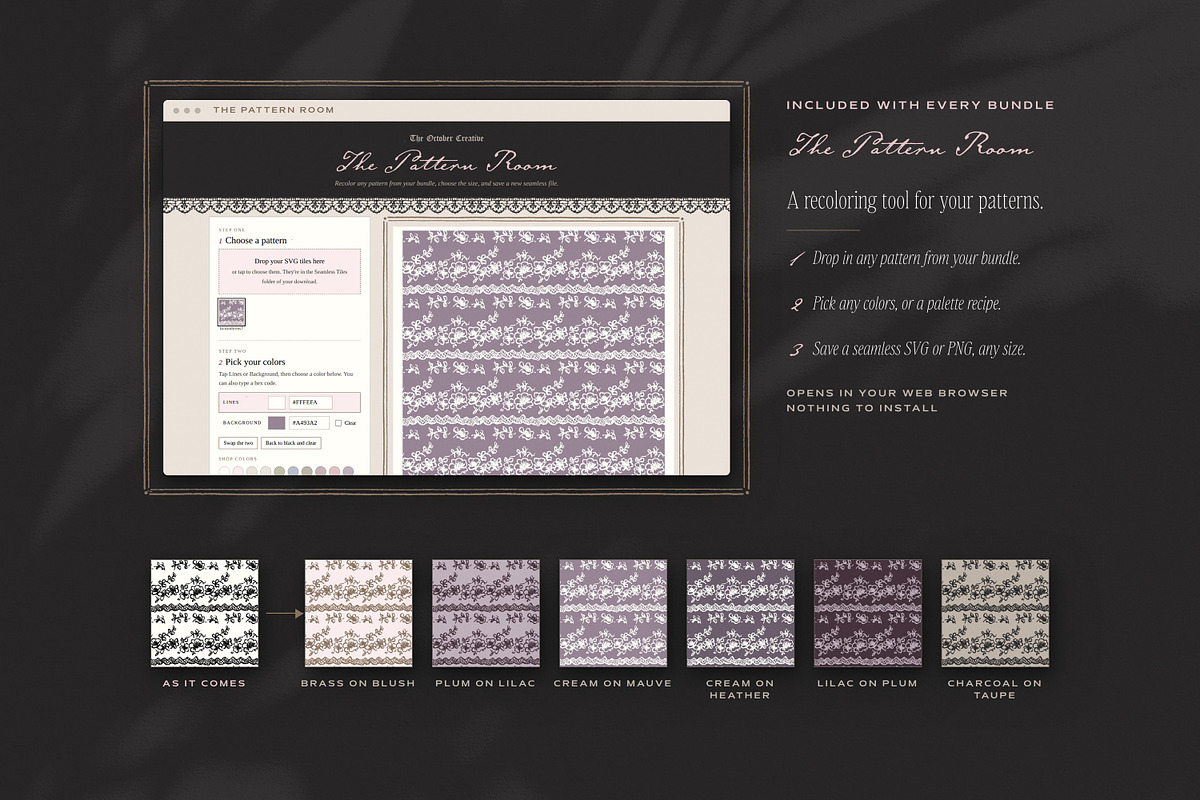 Lace & Trims Seamless Pattern Bundle, a Pattern Graphic by The October Creative (Photo 3 of 12)