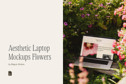 Macbook laptop Mockup Pink Flowers, a Mac Mockup by Cosmic Energy Studio (Thumbnail 1 of 3)