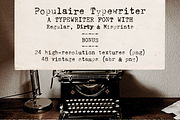 Populaire Typewriter Font & Extras, a Serif Font by Ana's Fonts (Thumbnail 1 of 11)