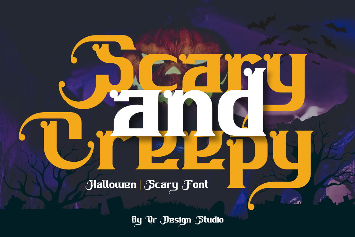Hallowen Metoys, a Blackletter Font by QR Design Studio (Photo 2 of 10)
