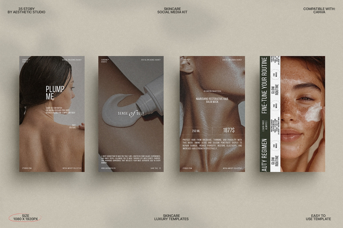 Skincare Canva Stories for Beauty preview 7