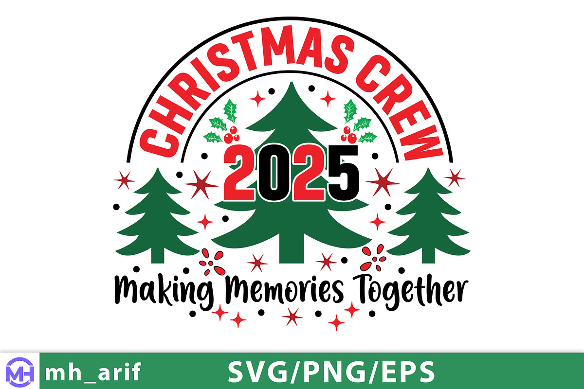 Christmas Crew SVG PNG T-shirt Desig, a Graphic by mh_arif (Photo 2 of 4)