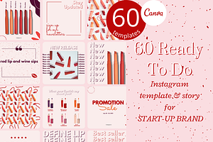 60 Pink Candy Instagram Template