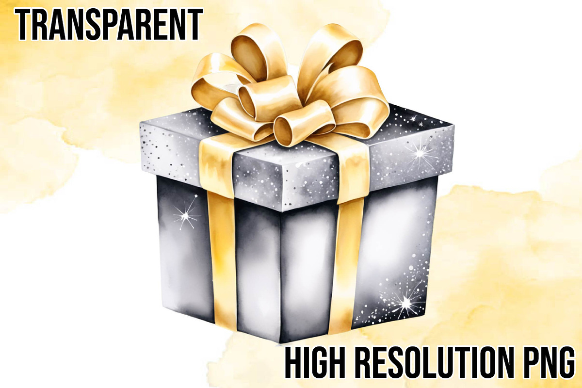 Christmas Gift Box Gold Silver, an Illustration by Wow Magic (Photo 3 of 5)