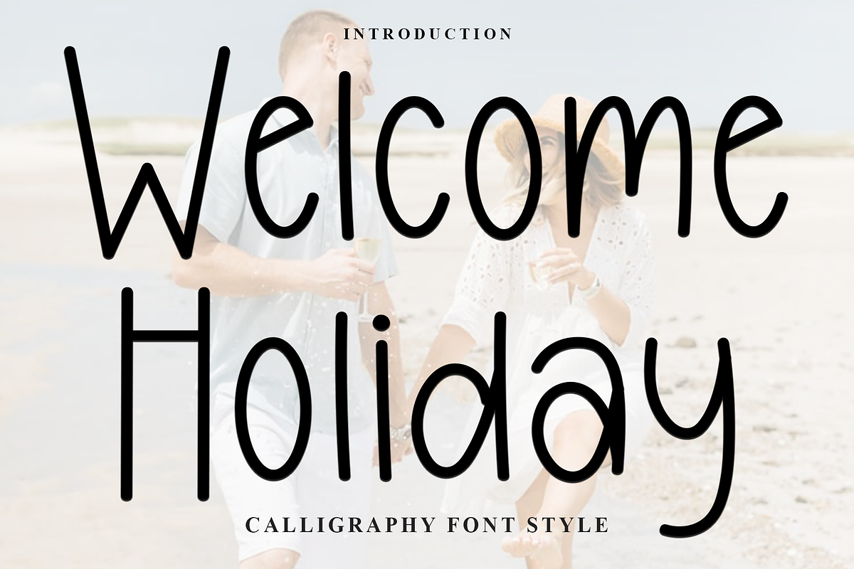 Welcome Holiday, a Sans Serif Font by InermediaSTUDIO (Photo 1 of 8)