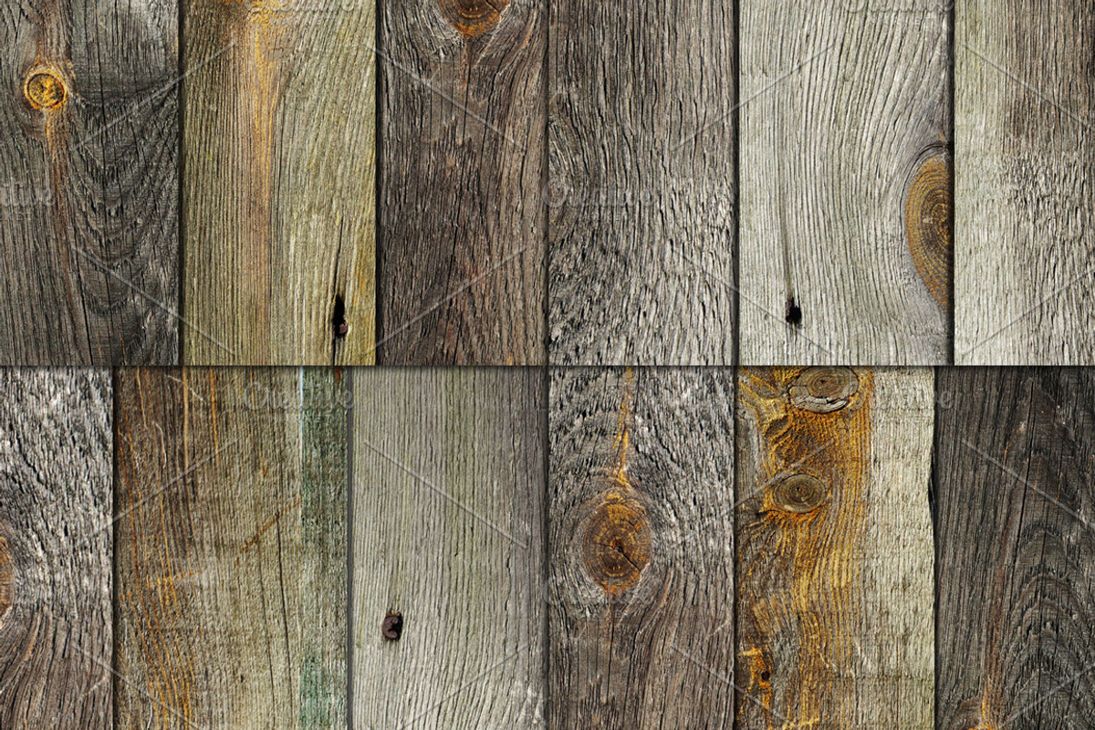 Old Dark Distressed Wood Textures preview 3
