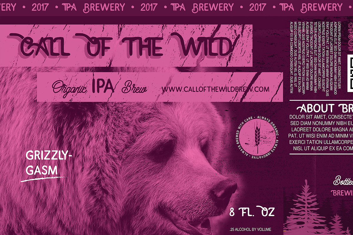 3 Craft Beer Labels - Print Ready, a Food Illustration by Aurum Creative (Photo 3 of 5)