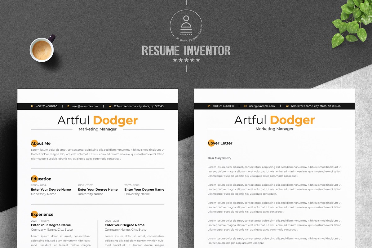Stylish Resume for Creative Fields preview 2