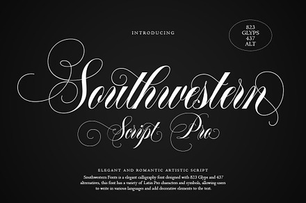 Southwestern Calligraphy, a Script Font by Suza Studio