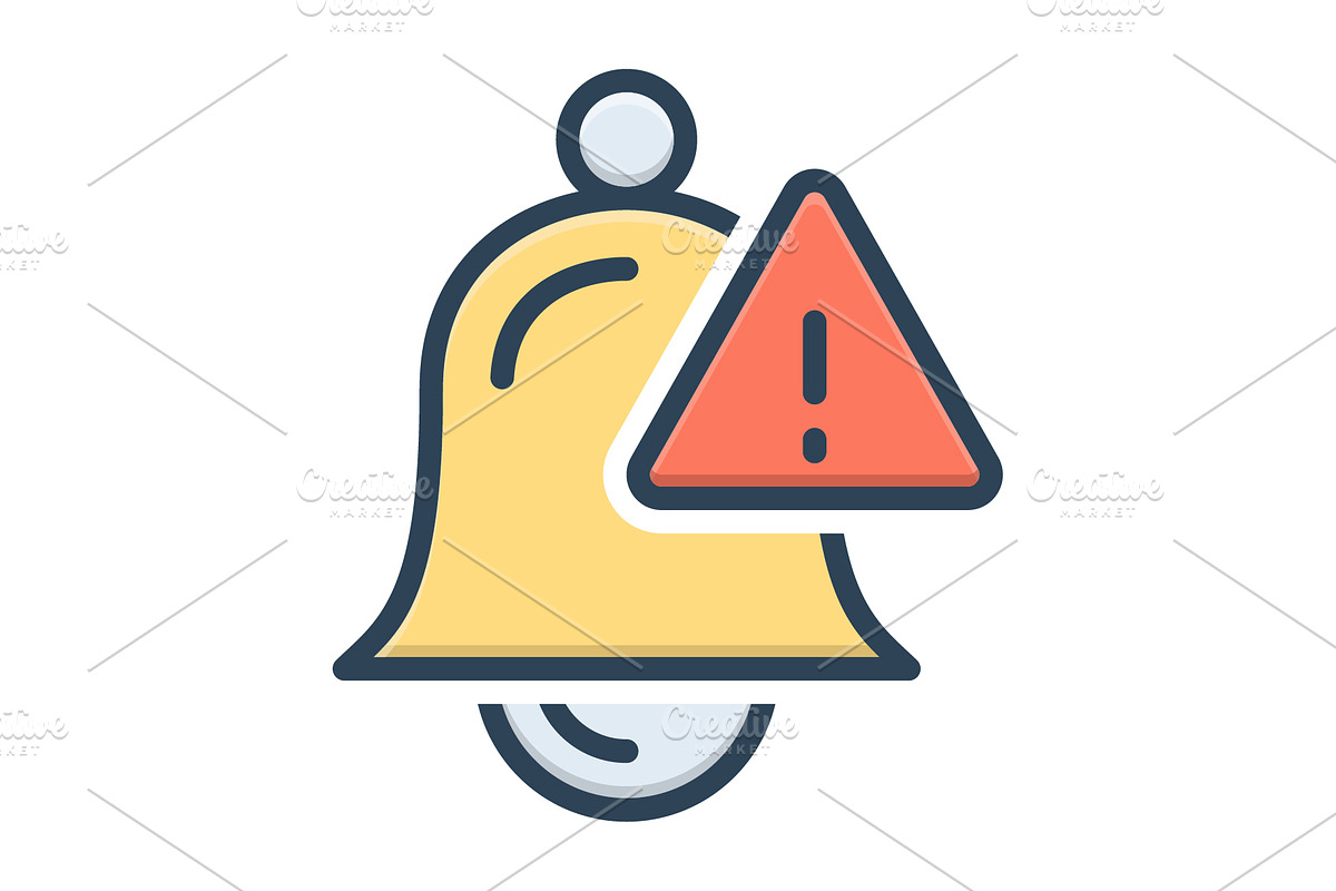Warning alert color icon, a Duotone Icon by Creative priyanka