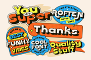 Roften - Chunky Retro Pop Font, a Sans Serif Font by Artisan Themes (Thumbnail 11 of 11)