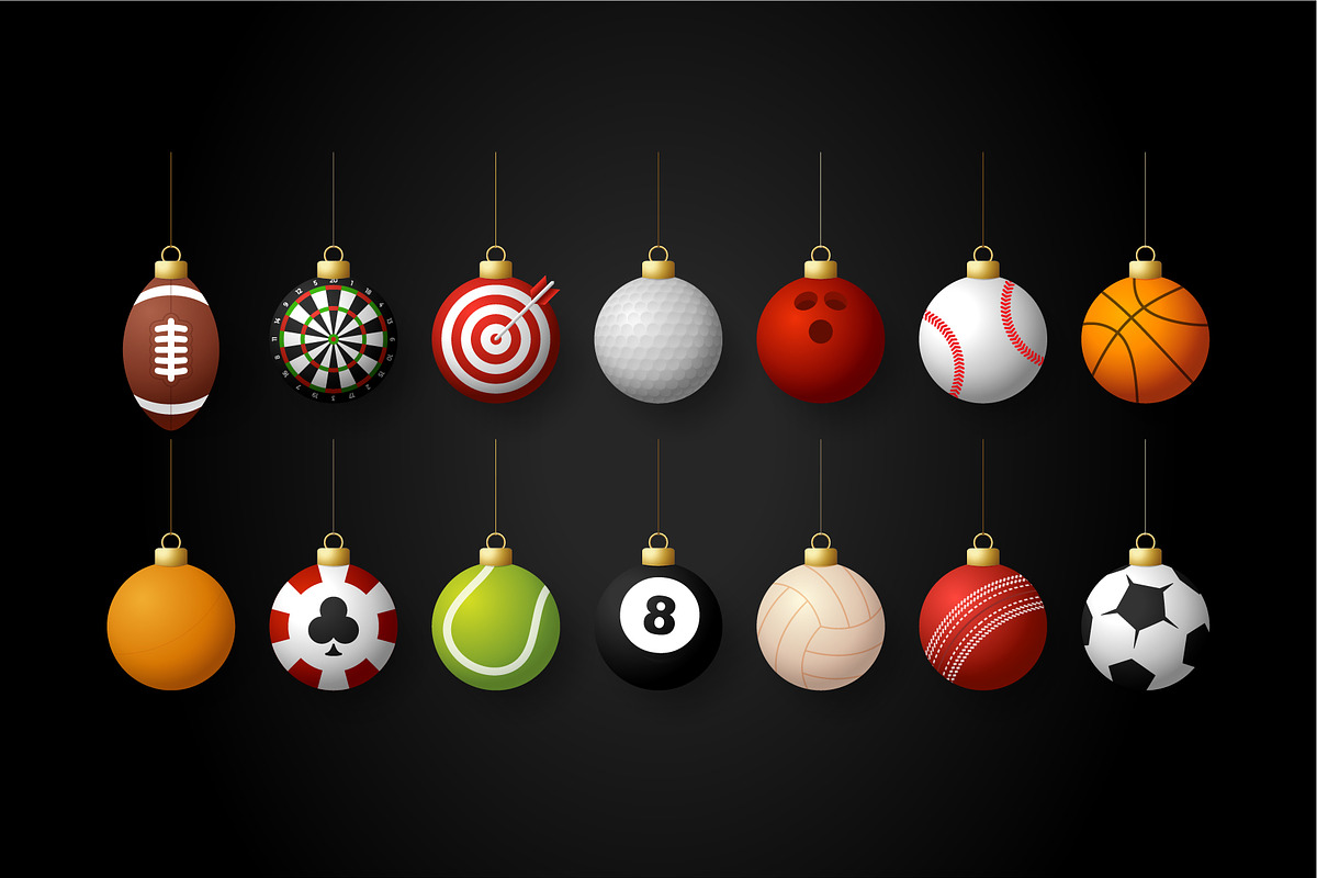 Sport Christmas Vector Set, a Decorative Illustration by Lunarts Studio (Photo 5 of 7)
