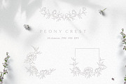 Flower Wreath, Botanical crest, an Illustration by Summer Nightingale Art (Thumbnail 3 of 8)