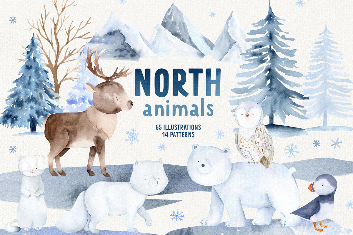 Cute Baby Animals Bundle 70% OFF, an Animal Illustration by Watercolor ...