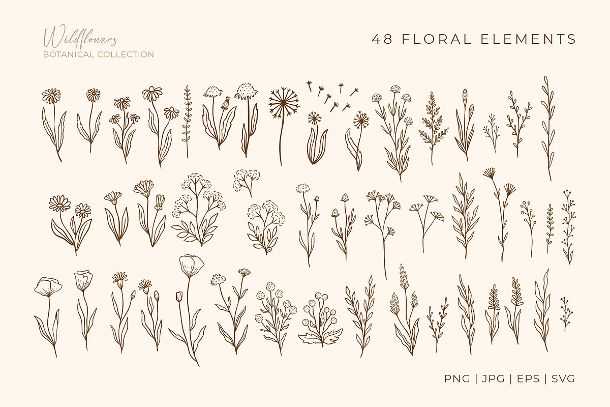 Wildflowers & Vintage patterns, a Pattern Graphic by Yamurchik (Photo 9 of 12)
