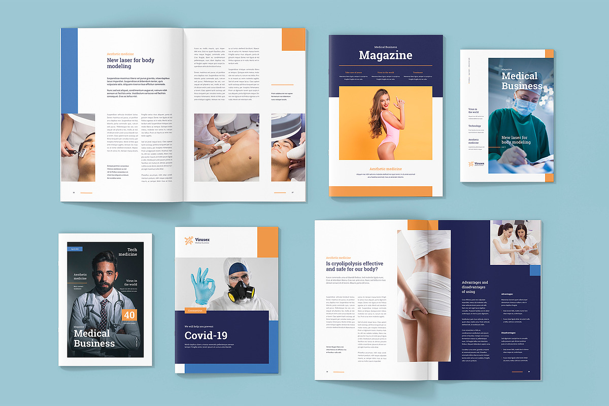 Medical Business Magazine Canva, a Magazine Template by artbart (Photo 6 of 7)