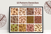 Tropical Plant Pattern & Elements, an Illustration by Dawnside Graphic (Thumbnail 3 of 5)