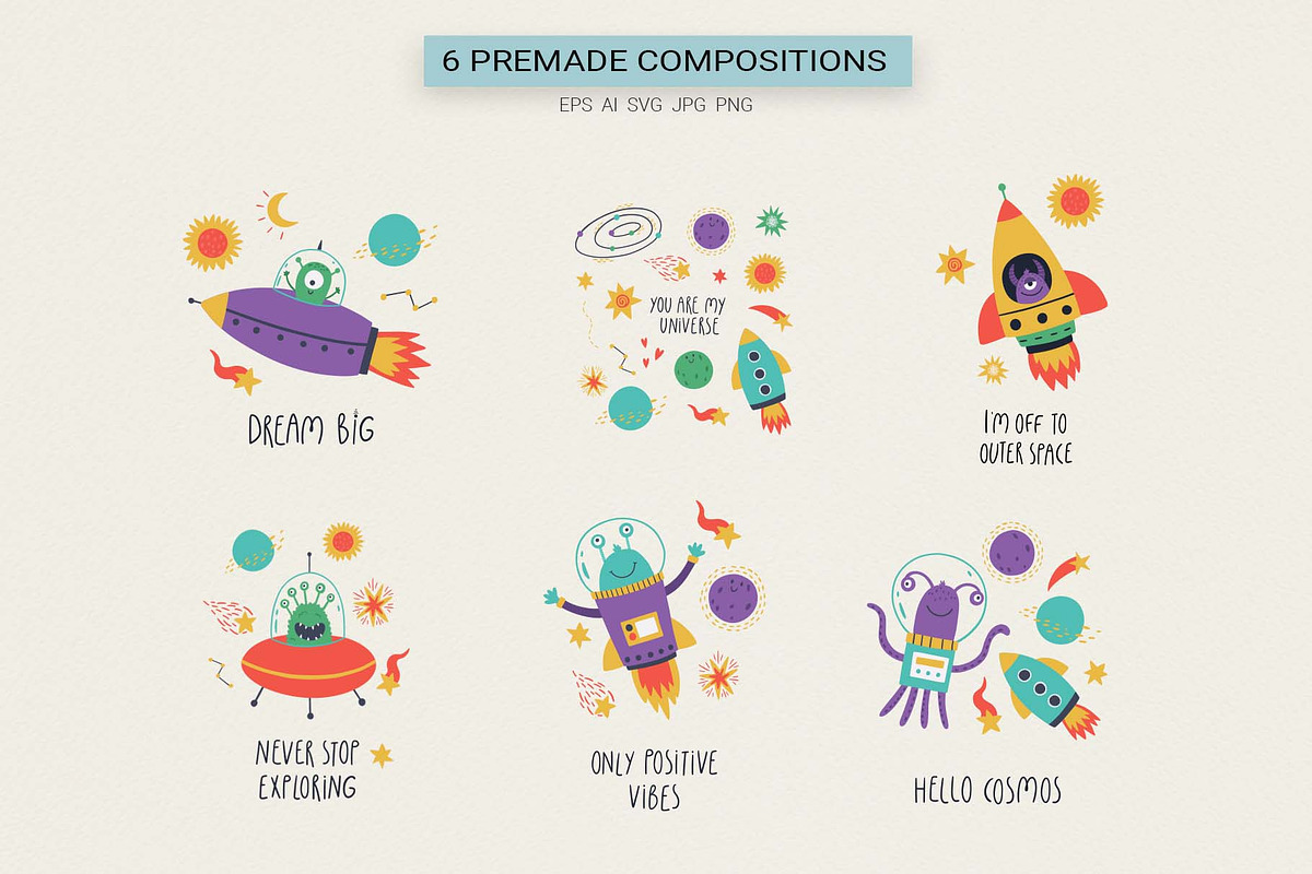 Space Adventures | 100% hand drawn, a Decorative Illustration by Irina Ostapenko (Photo 4 of 9)