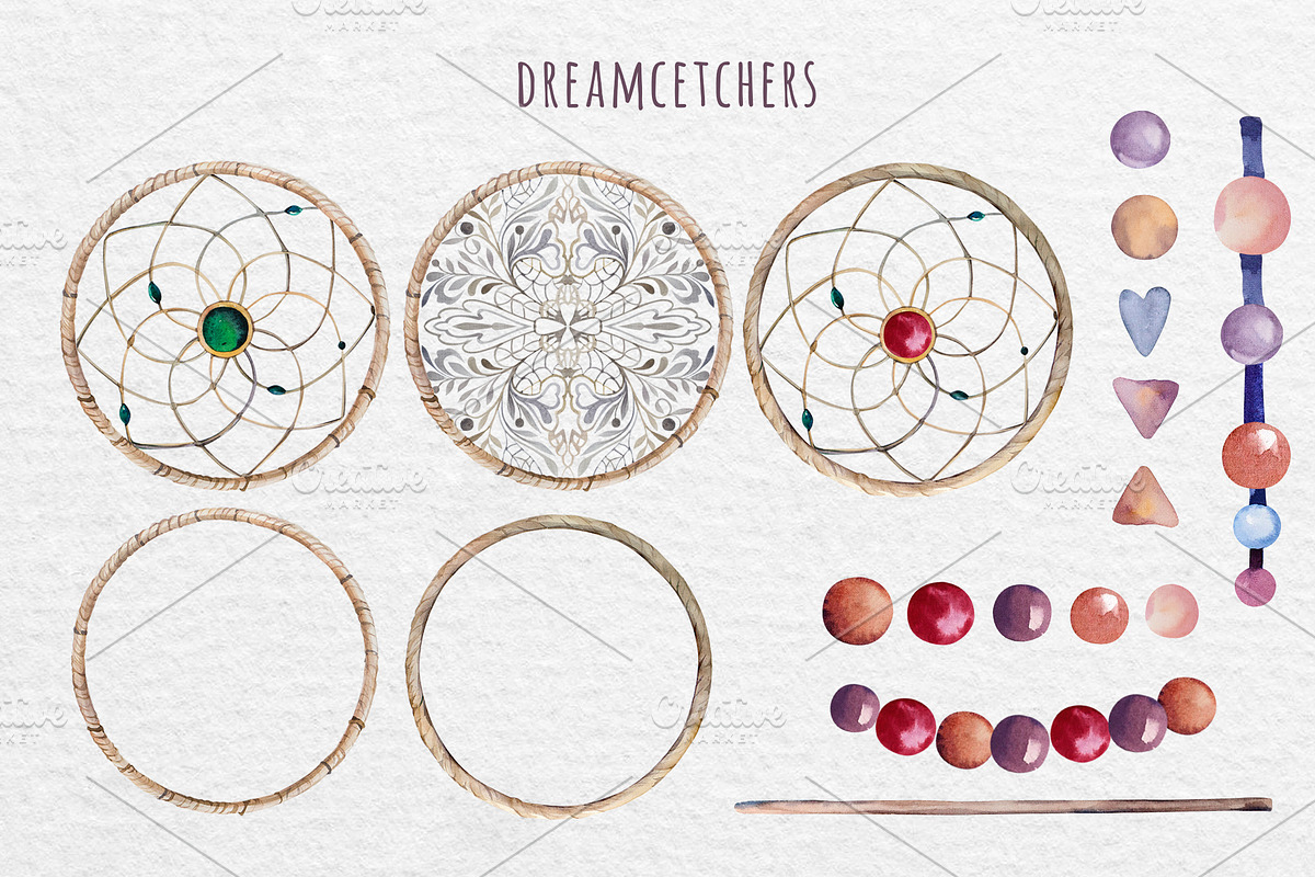 Boho style Dreamcatchers & teepee, an Illustration by Peace ART (Photo 5 of 5)