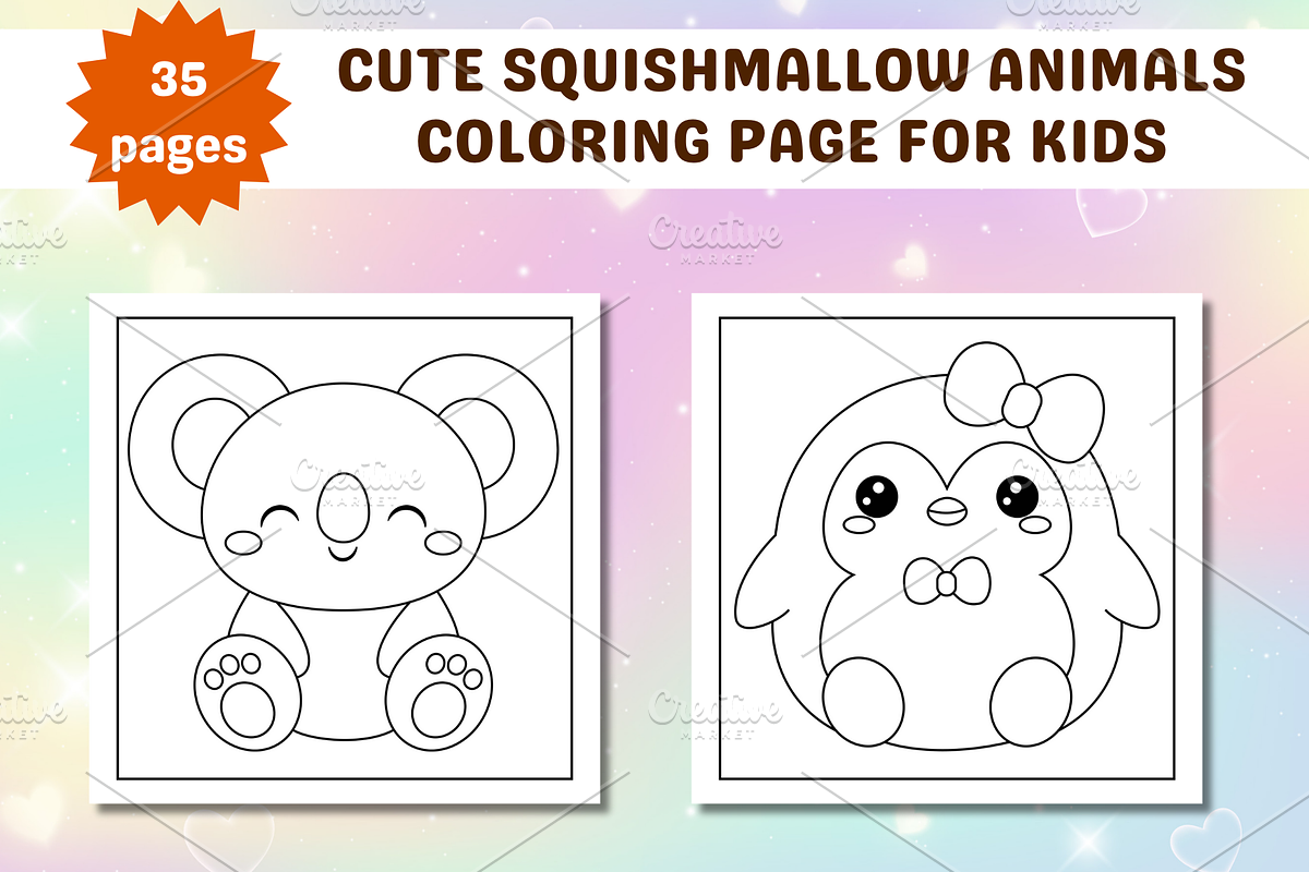 Cute Squishmallow Coloring Page, an Animal Illustration by Salaly (Photo 9 of 9)