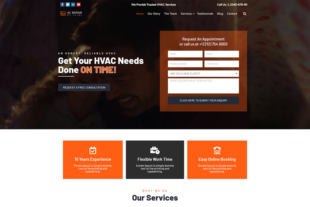 Ac Repair WordPress Theme
