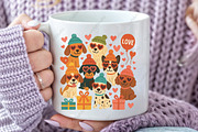 Valentine Dog Sublimation PNG, an Illustration by CraftArtStudio (Thumbnail 2 of 3)