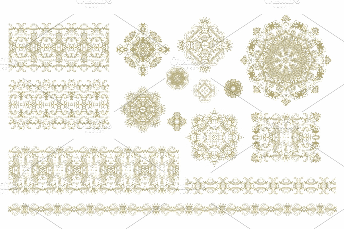 Ornamental borders,mandalas,rosettes, a Pattern Graphic by Dainia (Photo 1 of 2)