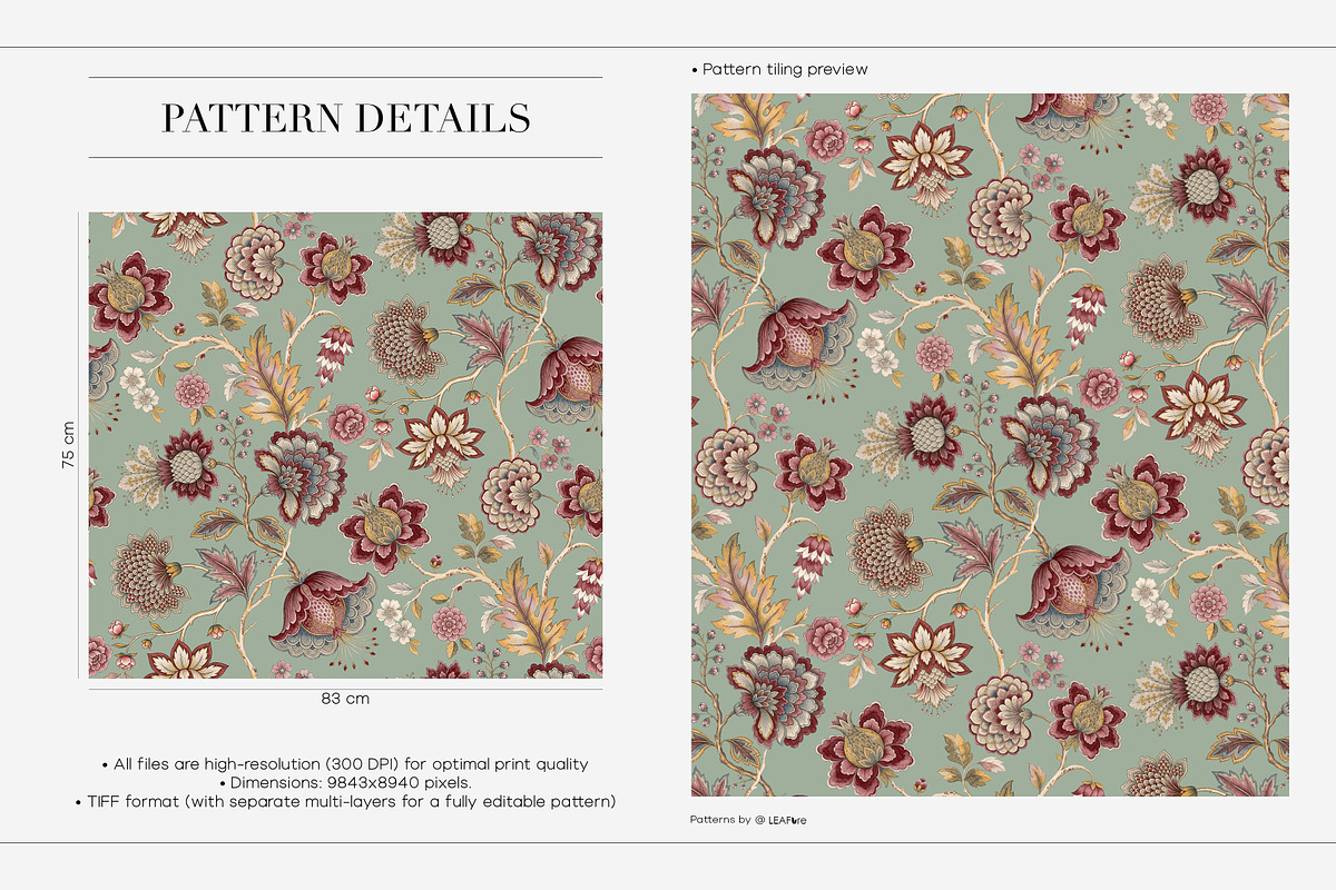 Chintz Exquisite Seamless Patterns, a Pattern Graphic by LEAFure (Photo 3 of 11)