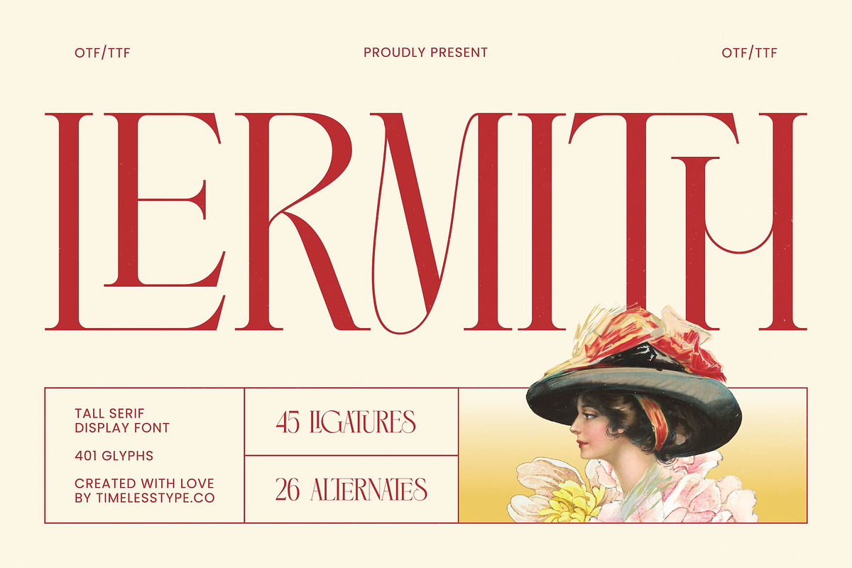 Lermith - Tall Luxury Serif Font, a Serif Font by timelesstype.co (Photo 1 of 20)