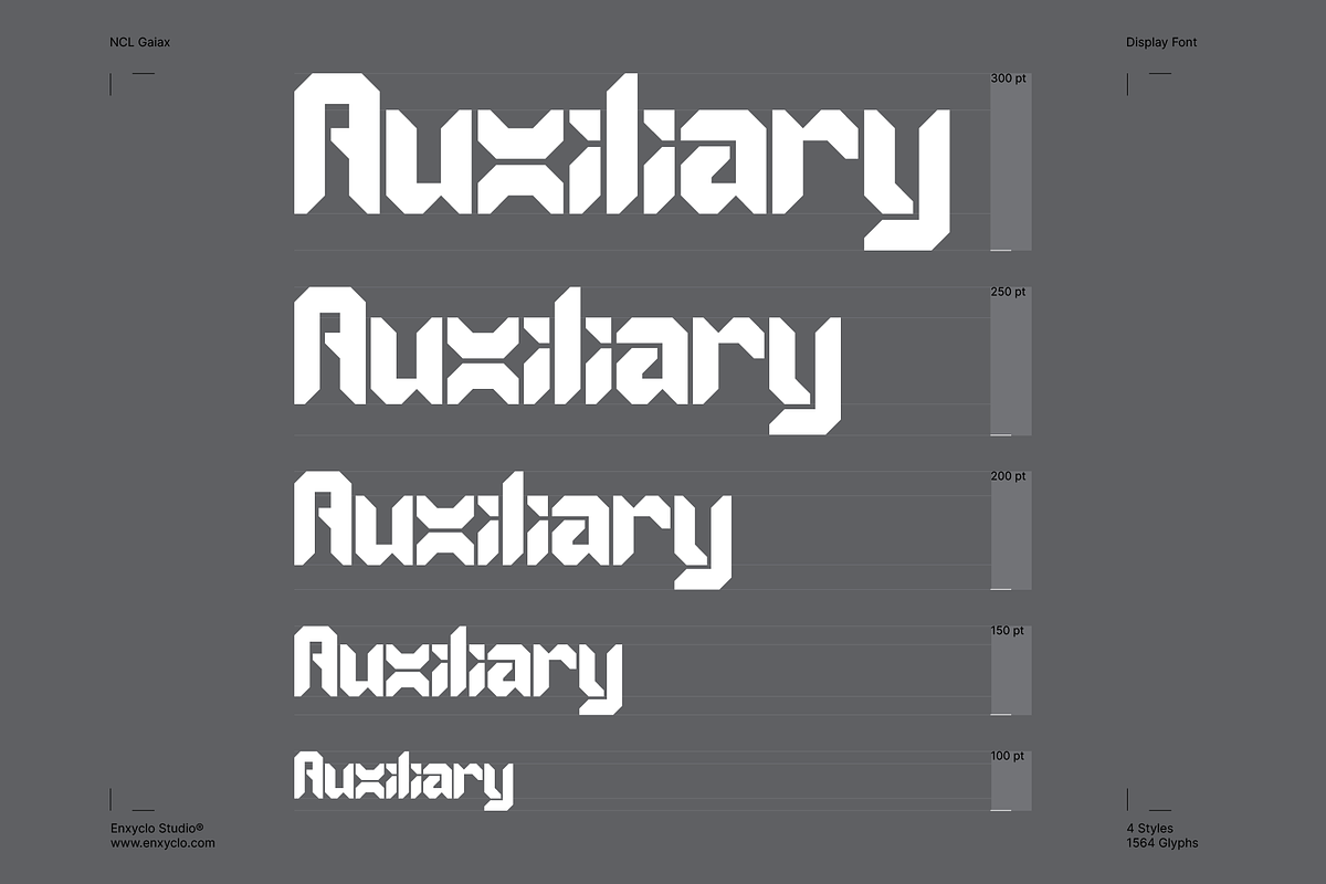 Gaiax - Futuristic Font, a Sans Serif Font by Enxyclo Studio (Photo 5 of 11)