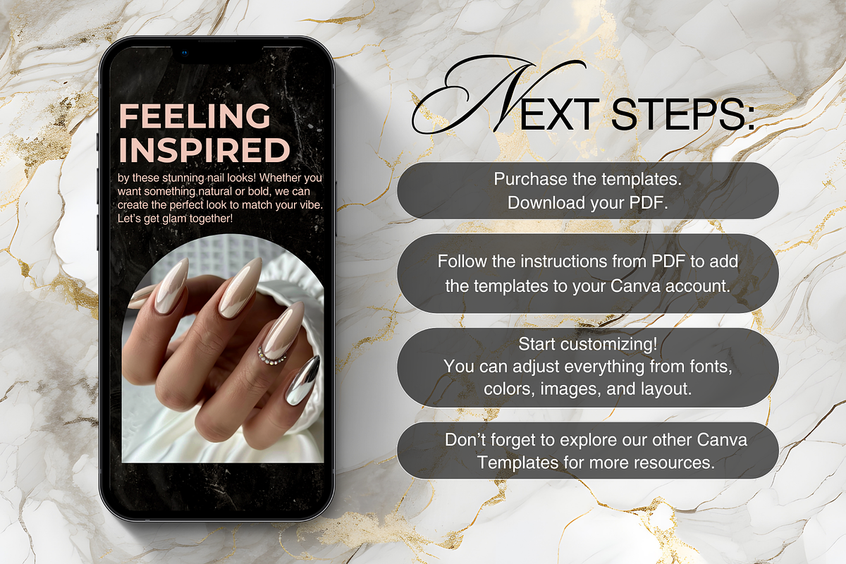 Nail Technician Instagram Templates, a Social Media Template by DesignsbyMariaStudio (Photo 8 of 9)