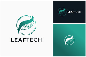 Leaf Technology Connection Logo, a Branding & Logo Template by ika trisiana