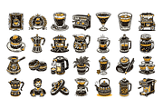 Vintage Style Coffee Shop, an Outline Icon by Vector Portal (Thumbnail 3 of 6)