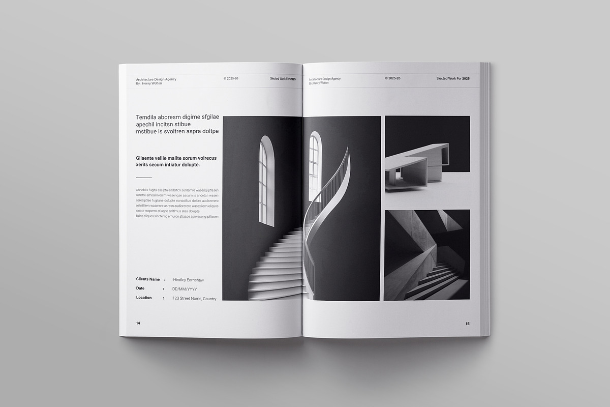 Architecture Portfolio Template, a Brochure Template by ElvinPrint (Photo 6 of 17)