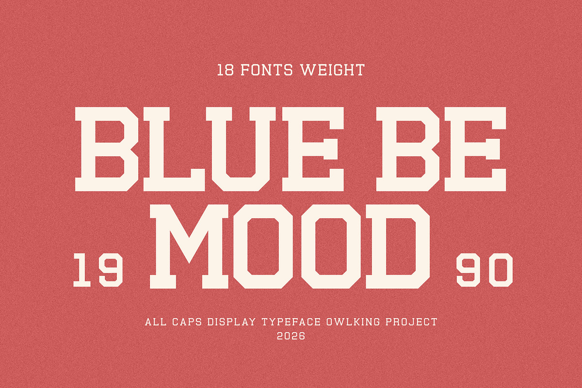 Blue Be Mood, a Slab Serif Font by OWL KING (Photo 1 of 8)