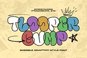 Tlooper Gump - Bubble Graffiti Style, a Sans Serif Font by RagamKata (Thumbnail 1 of 12)