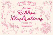 Ribbon Illustrations PNG EPS SVG, a Decorative Illustration by Cuppakeri (Thumbnail 1 of 4)