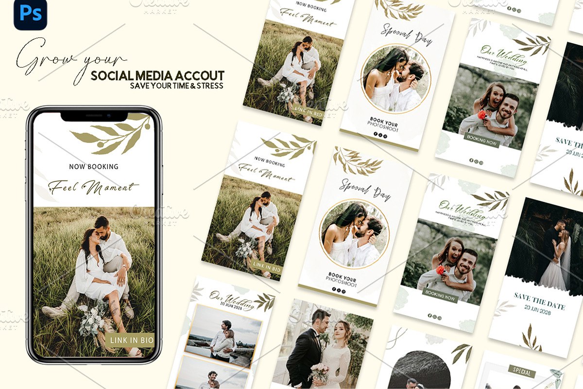 Instagram Stories Template-Wedding, a Social Media Template by zoomdesigns (Photo 2 of 6)