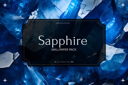 Sapphire gemstone wallpaper pack