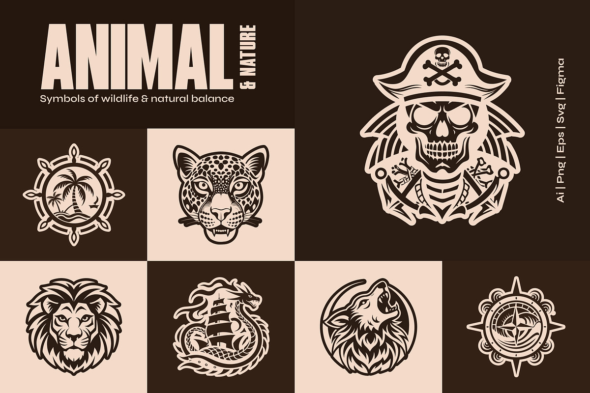 350 Animal and Nature Symbols, a Solid Icon by Creative Stall (Photo 1 of 18)