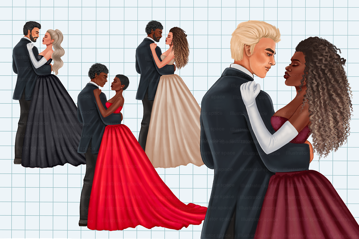 Love couple clipart, an Illustration by Illustrator Space (Photo 5 of 10)