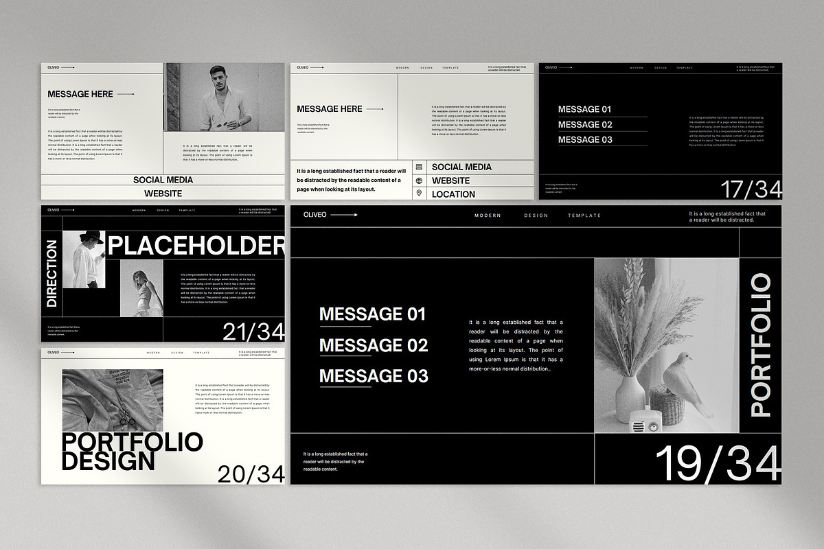 Oliveo Presentation Template preview 4