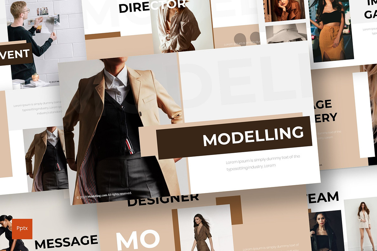 Modelling - Powerpoint Template, a Presentation Template by inspirasign