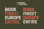 Clamiroe Vintage Typeface, a Serif Font by 24Design Studios (Thumbnail 7 of 10)