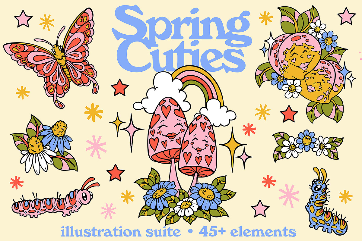 Spring Cuties – Illustrations, an Illustration by Pony Gold Studio (Photo 1 of 4)