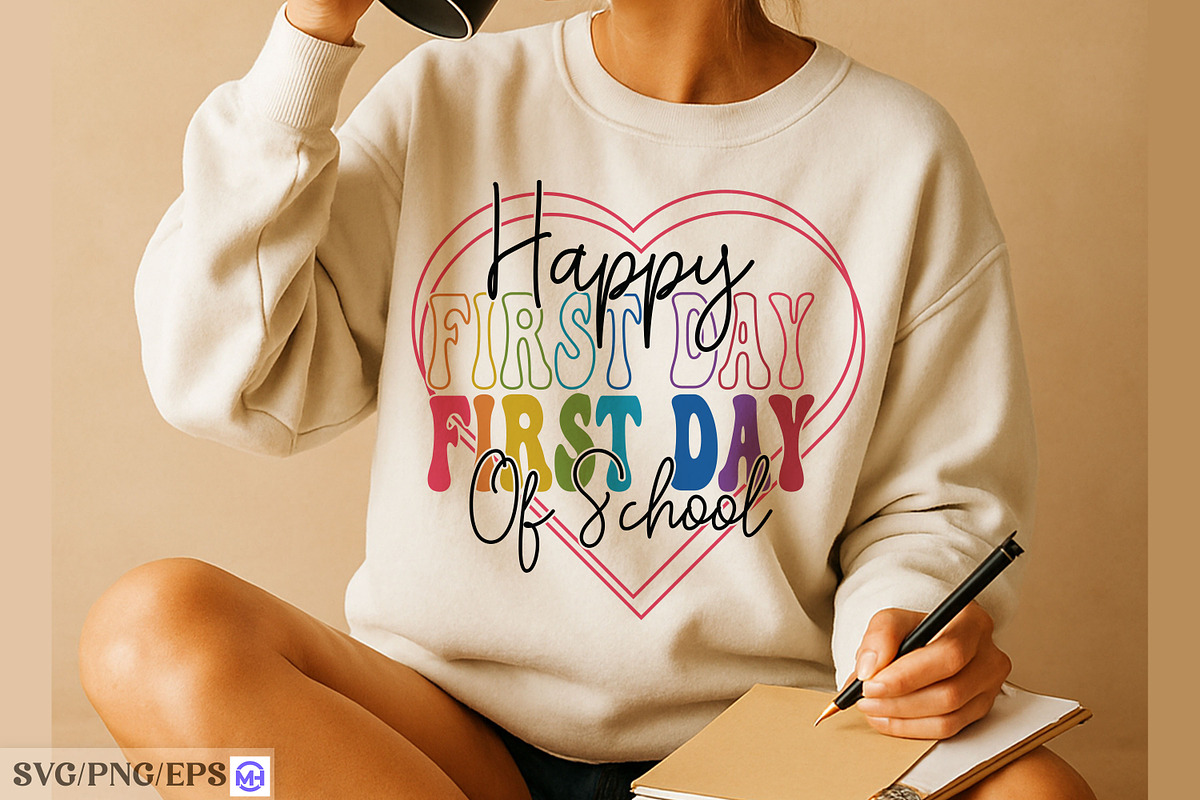 Happy First Day of School SVG, a Graphic by mh_arif (Photo 3 of 4)